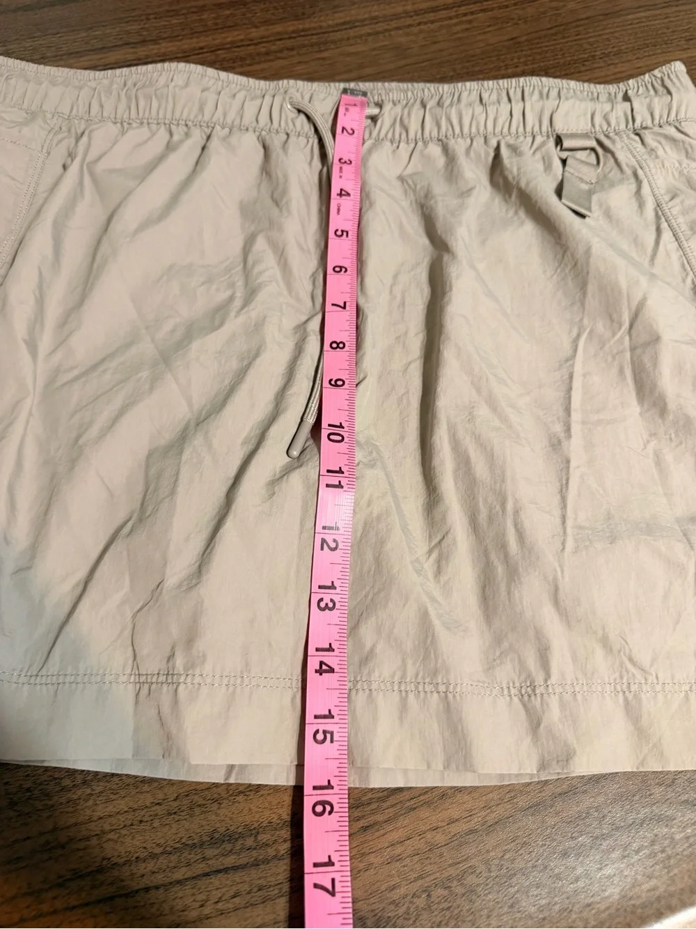 Avia Light Beige Cargo Skirt with Drawstring Waist - Picture 5 of 5